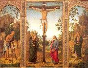 PERUGINO, Pietro The Crucifixion with the Virgin and Saints Spain oil painting artist